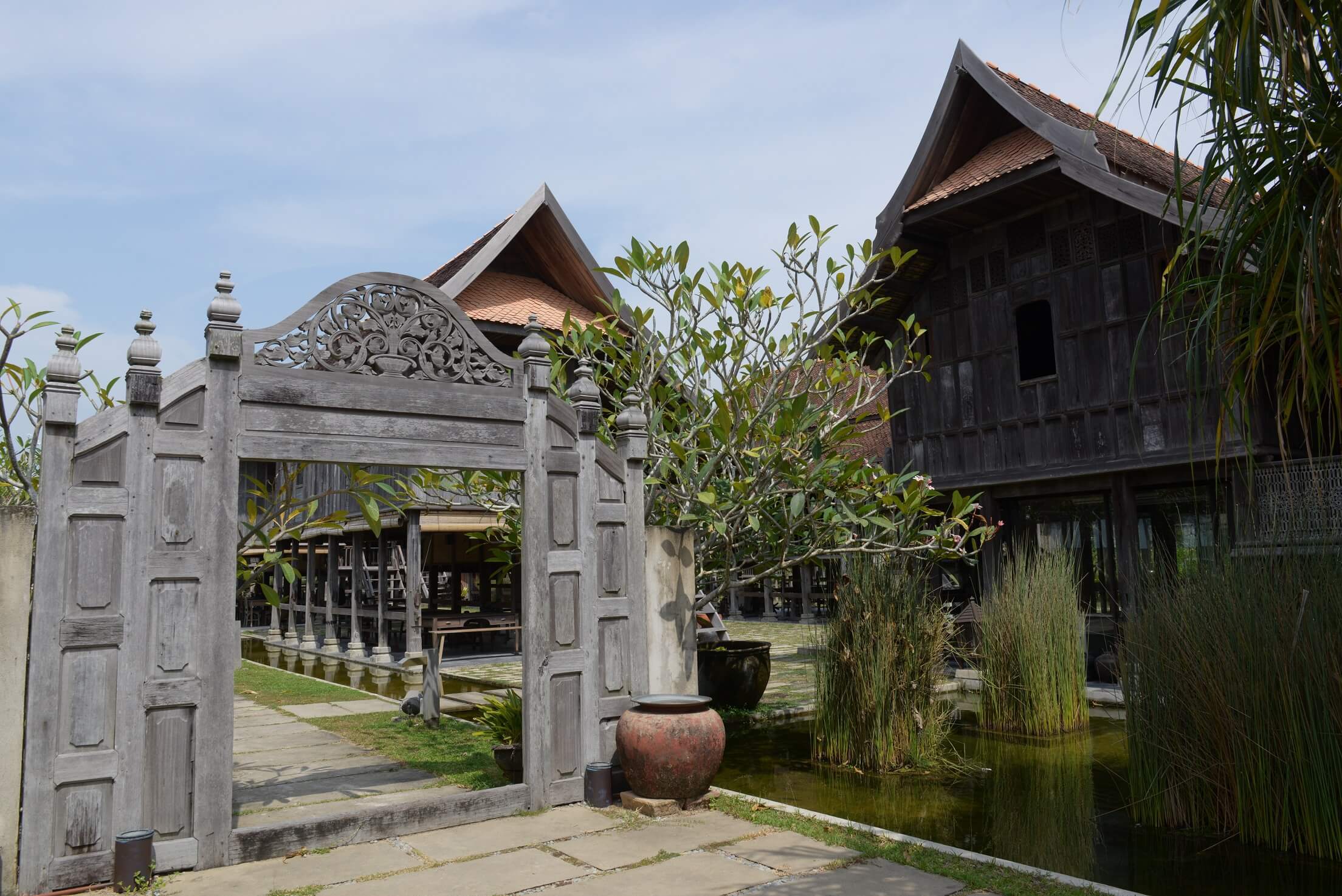 An ornate gate leads to the meticulously-restored villas of Terrapuri, which were once the homes of Malay noblemen. Photo courtesy of Terrapuri Heritage Village